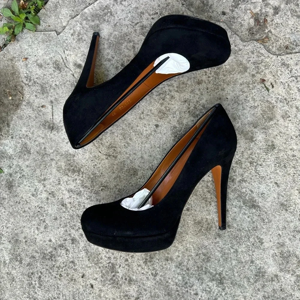 Gucci Kid Scamosciato Cuir Platform Heels, size  37 - Picture 3 of 14